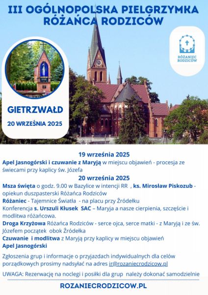 II Ogólnopolska pielgrzymka RR do Gietrzwałdu