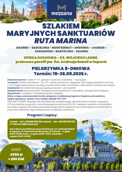 Szlakiem Maryjnych Sanktuariów "Ruta Marina"